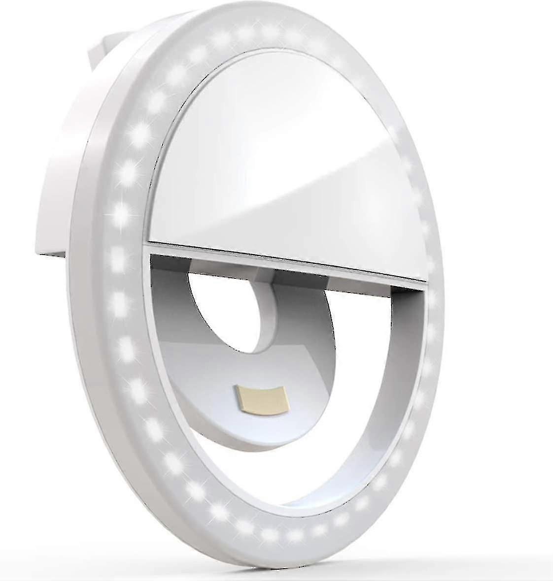 Clip On Selfie Ring Light [batería recargable] con 36 Led
