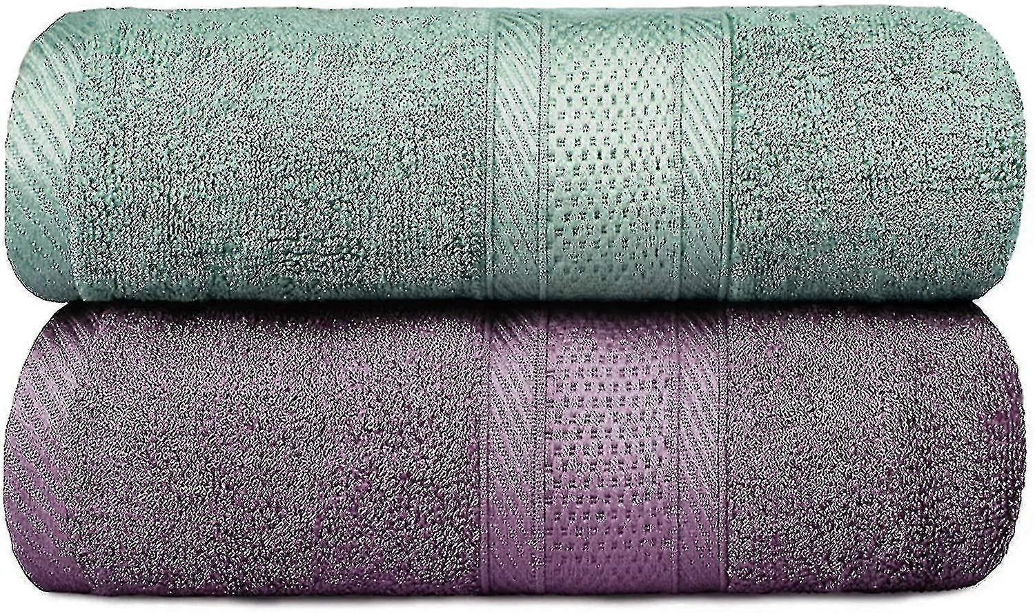 Serviettes de toilette Serviette de bain, ensemble de 2 draps de bain en bambou, 70 x 140 cm extra large