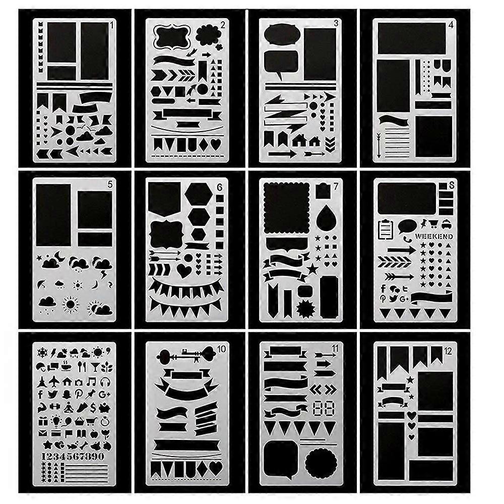 Plastic Planner Stencils Journal Notebook Diary Scrapbook DIY Drawing Template