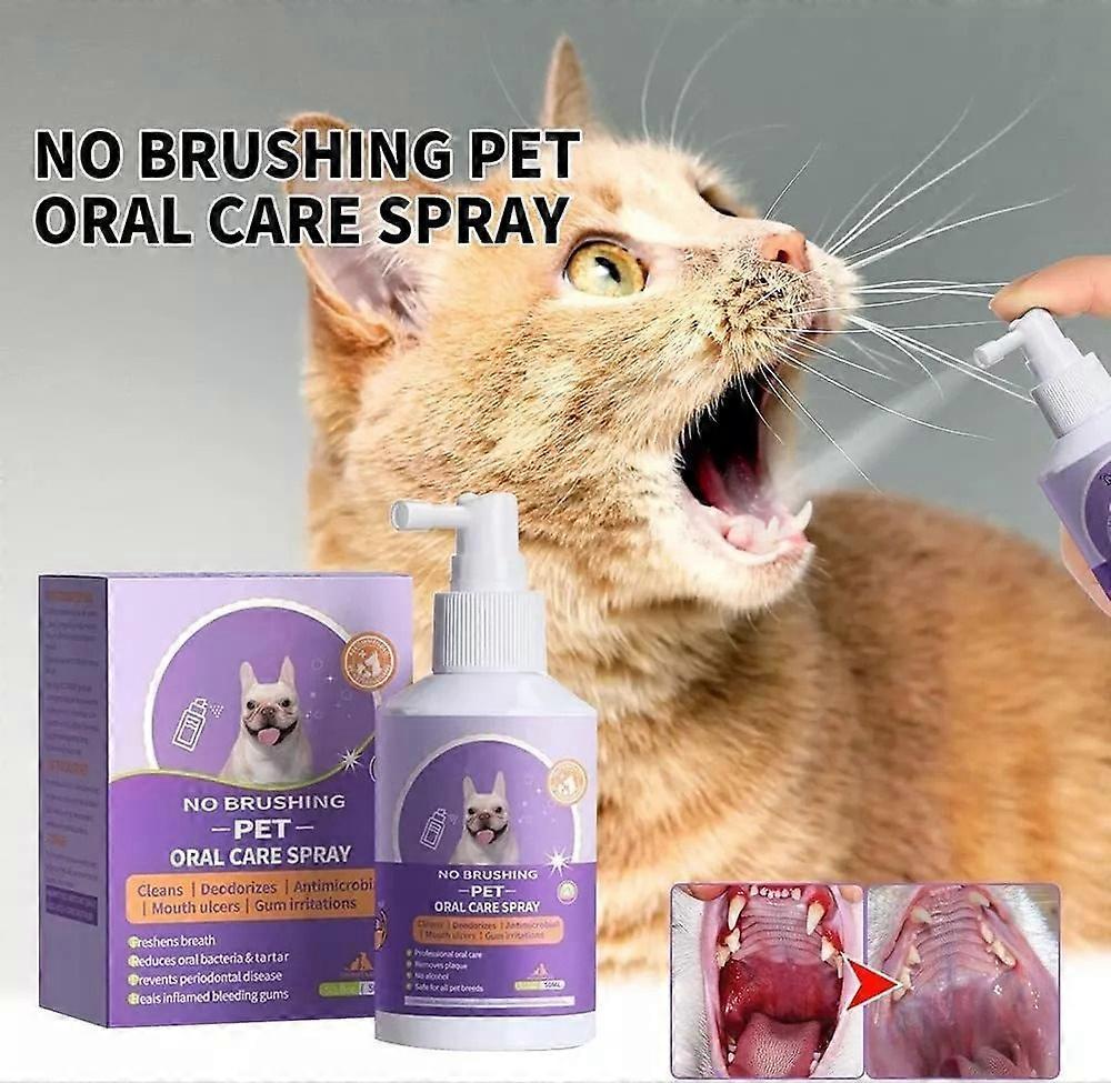 5 قطع رذاذ تنظيف أسنان القطط