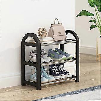 Kleiner Schuhschrank, 3-stufiges Schuhregal, Mini-Schuhregal, schmaler Schuh-Organizer für Schrank und Flur 42 x 19 x 43cm