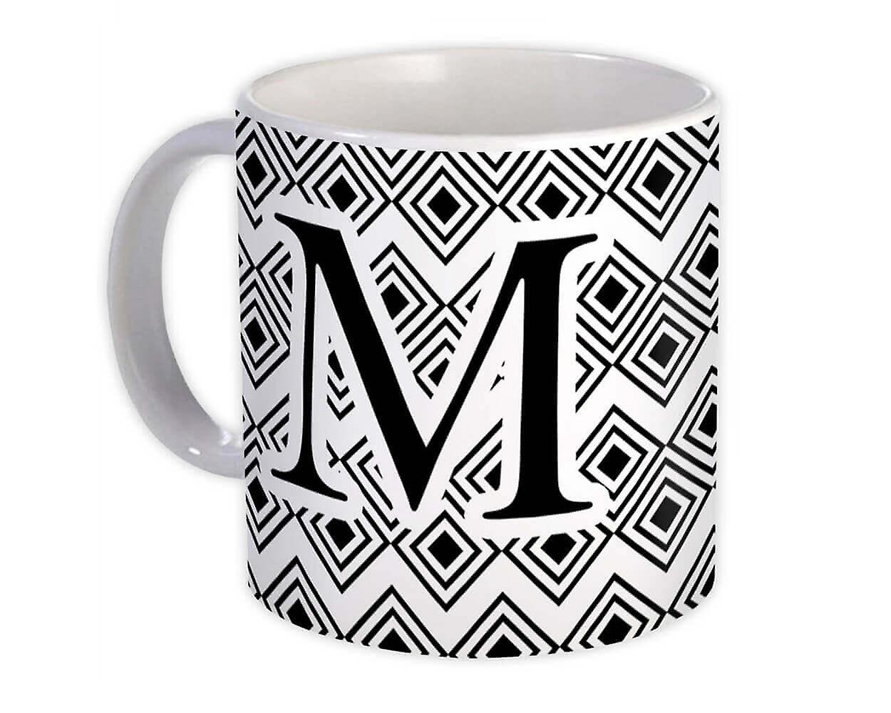 Hediye Kupa: Monogram Harf M Alfabesi