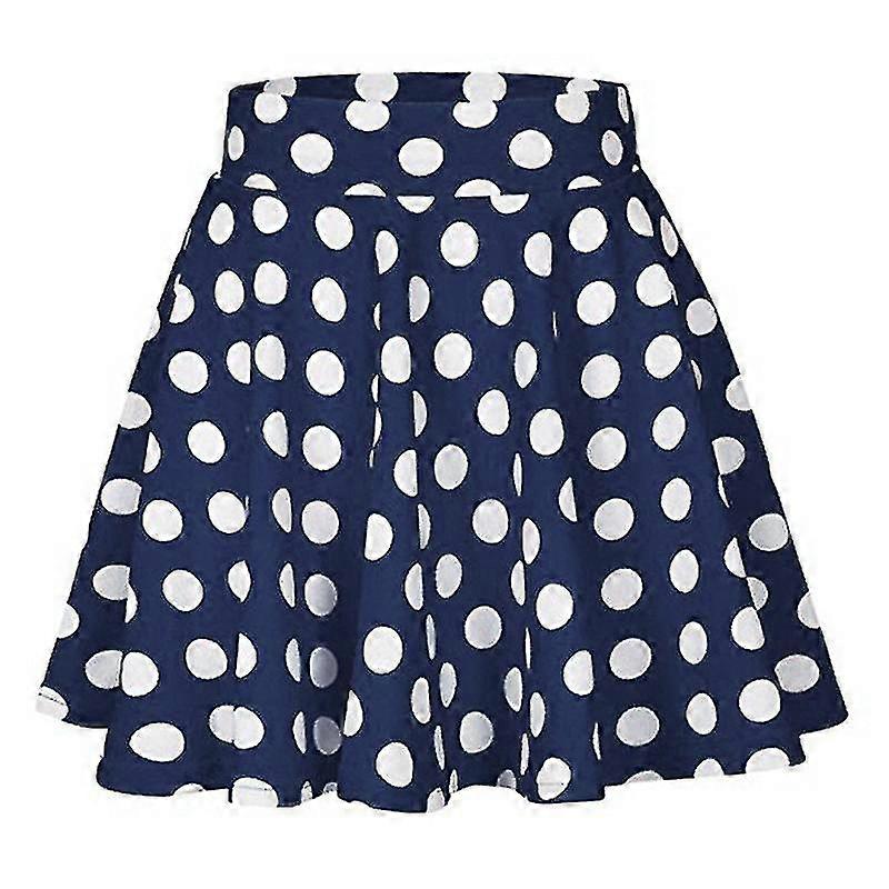 Vintage Pleated Polka Dot Mid Skirts
