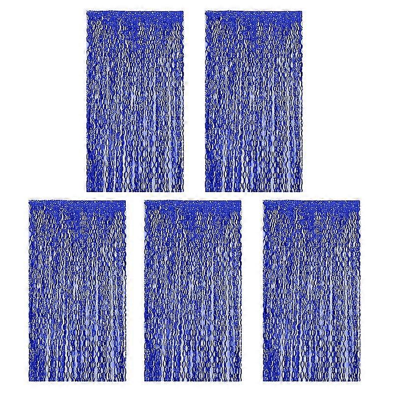 1/5 Packs 1x2m Fringe Rain Curtain Streamers Backdrop Tinsel Foil Fringe Curtains Sparkling Metallic YGWL