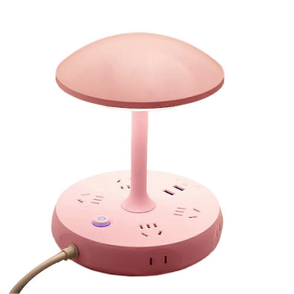 Desktop Multifunctional Lamp Outlets Cold Warm 3 Light Color Lamp Row Plugfor Home Bedroom Dormitory