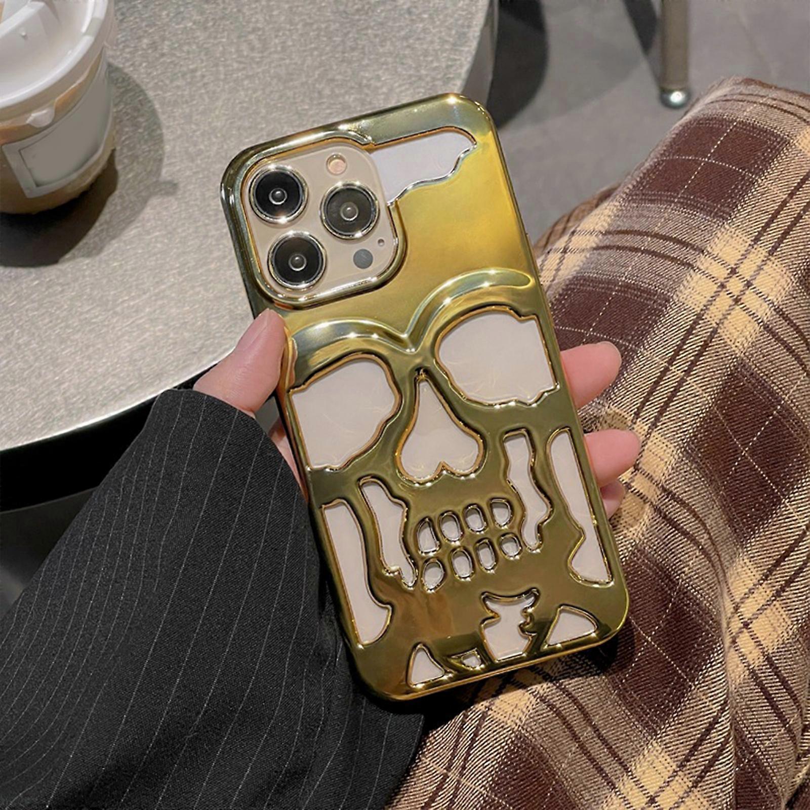 for iphone 15 Pro Case Halloween Cool Hollow Skull Phone Case Protective Cover Cute Cellphone Cases for iphone 15 Pro