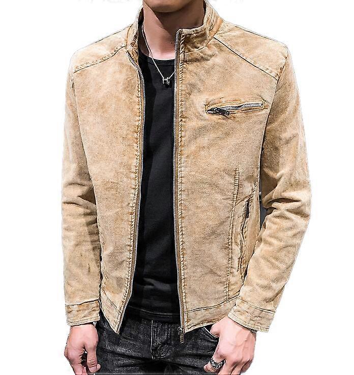 Jean Jacket for Men, Classic Ripped Slim Denim Jacket