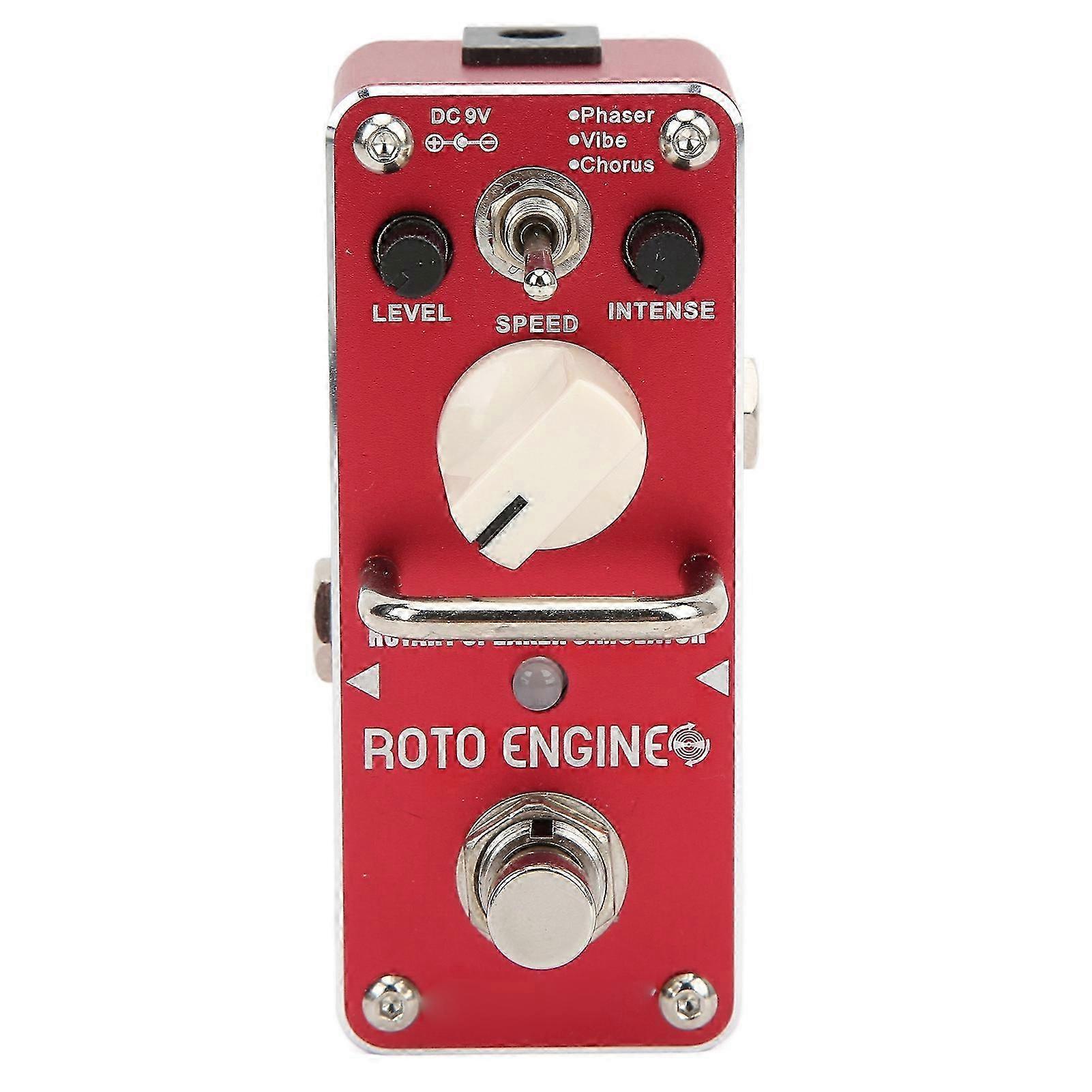 Rotary Speaker Simulator Pedal for Guitar with 3 Effect Modes in Metal Red Finish