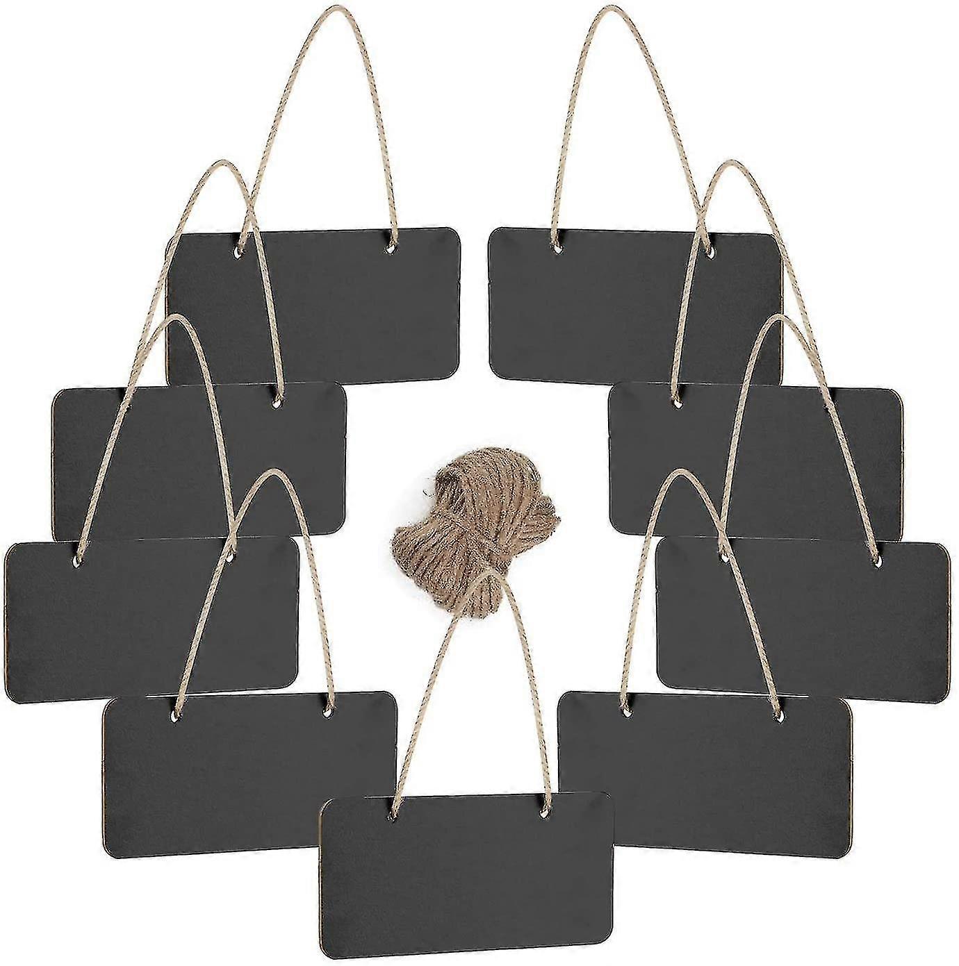 16pcs Chalkboard, Hanging Small Blackboard Shop Sign Board Hanging Hou