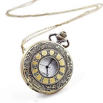 Królewskie złote cyfry rzymskie kwarcowy zegarek kieszonkowy pusta koperta steampunk wisiorek naszyjnik prezenty dla mężczyzn kobiet Top Marka luksusowy reloj
