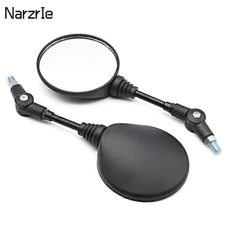QX 2pcs Foldable Round 10MM Scooter Rear Mirror for KTM Mirror Motocross Accessories for Bike Rearview Motorcycle Mirrors