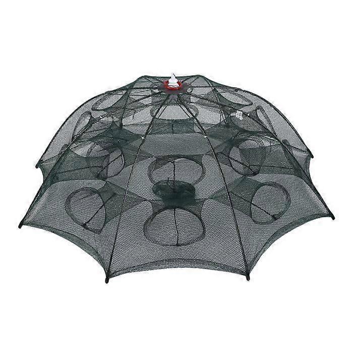 8 Sides 16 Holes Automatic Fishing Net Landing Trap Cast Dip Cage Fish Shrimp Trap Fish Net Min