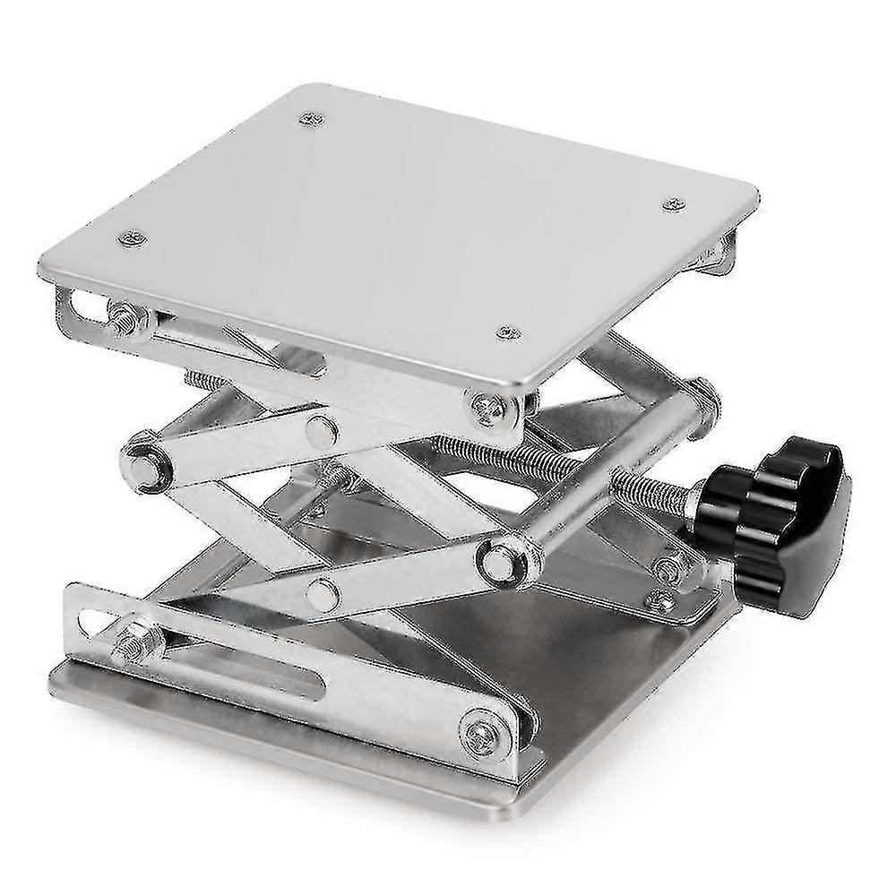 実験室用リフトテーブル、ステンレス鋼製ラボ用プラットフォームリフトテーブル、150 x 150mm、拡張可能な持ち上げ高さ75-260mm、サポート