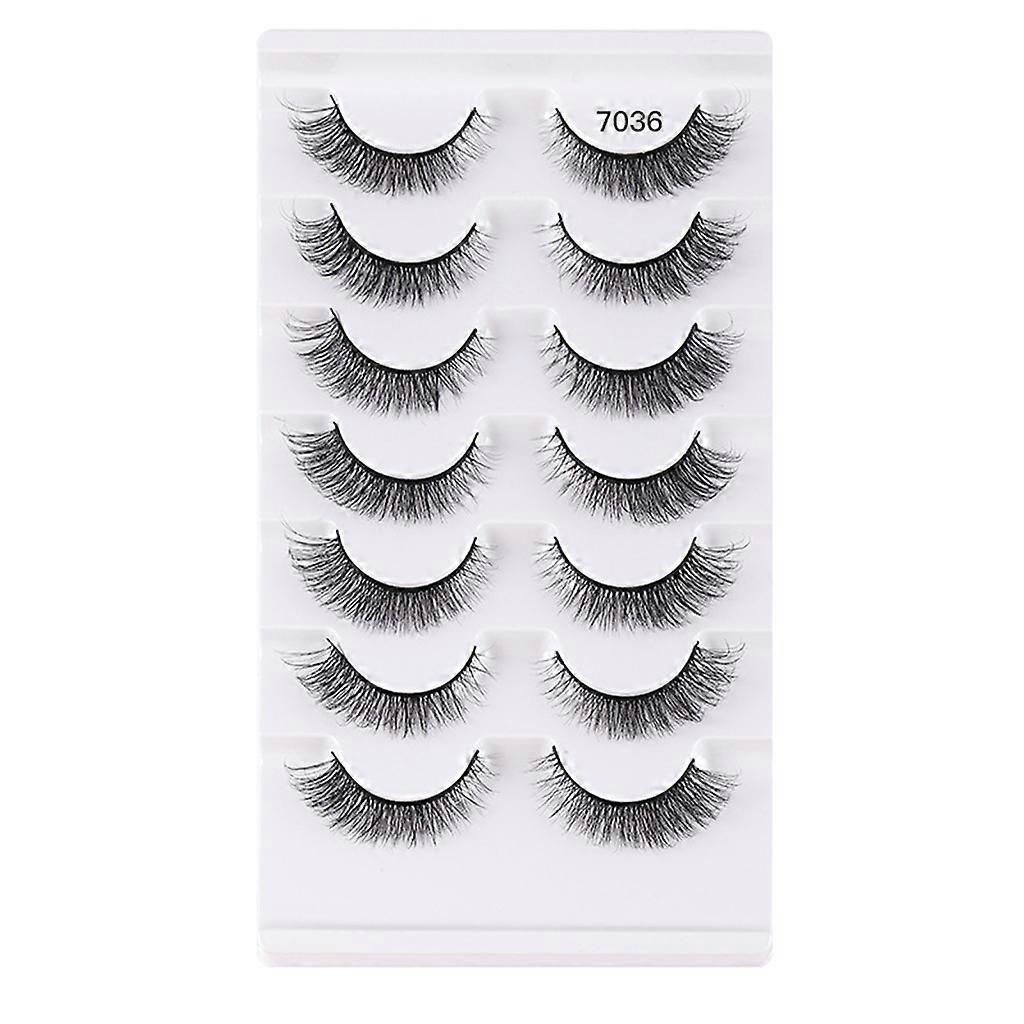 Cat-Eye Fluffy-Faux Mink Lashes Dramatic Short Thick Volume False Eyelashes
