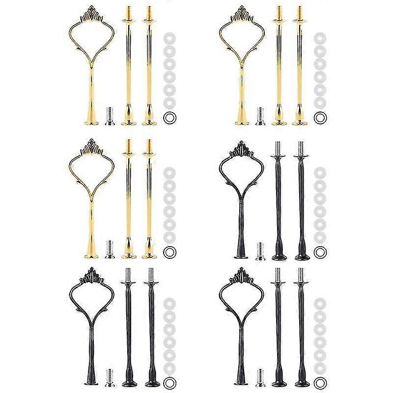 6 Set Tiered Tray Hardware For Cake Stand Mold Crown 3 Tier Cake Stand Fittings Hardware Holder For TW