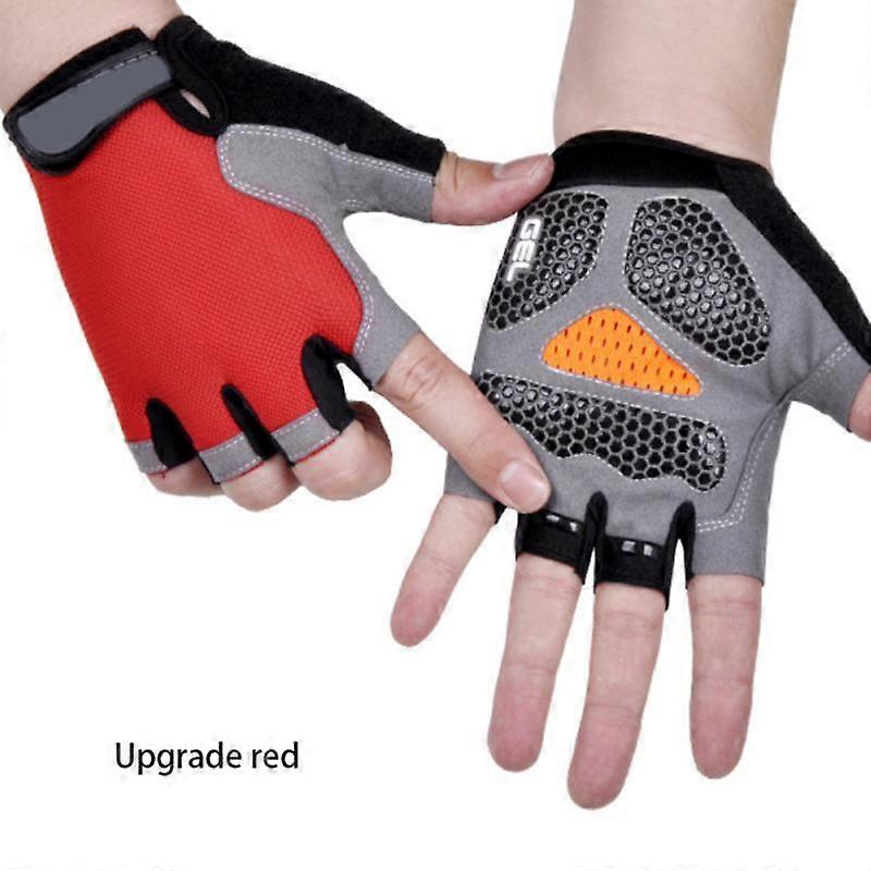 AUBTEC כפפות רכיבה על אופניים כפפות כושר מונע החלקה סופג זיעה נושם חצי אצבע כפפות ספורט אביזרי אופניים חיצוניים