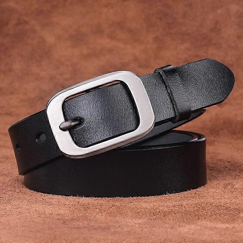 MEDYLA נשים עור עור חגורה עור פרה אבזם כפתור אבזם מזדמן פשוט סטודנט פראי גאות רחבה ג'ינס חגורה