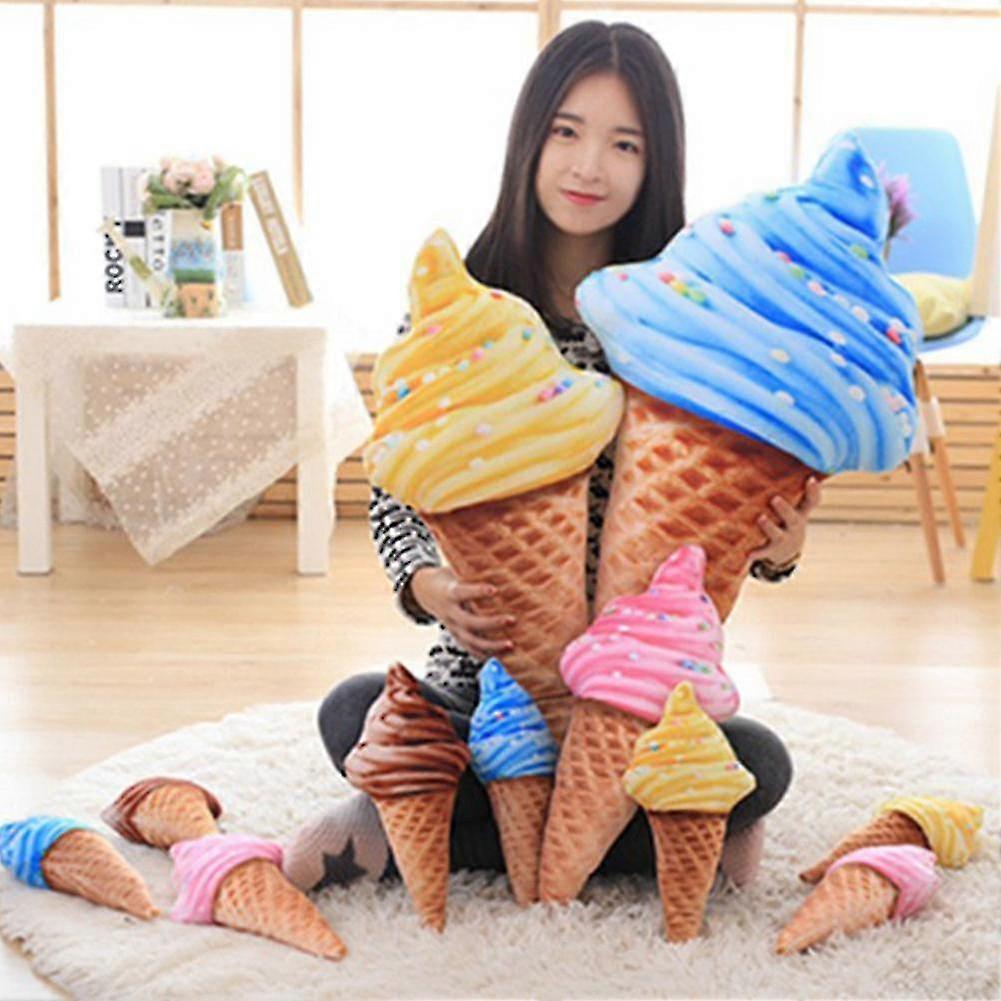 Simulation 3d Ice Cream Doll Plush Stuffed Soft Cushion Sofa Bedding Decoration