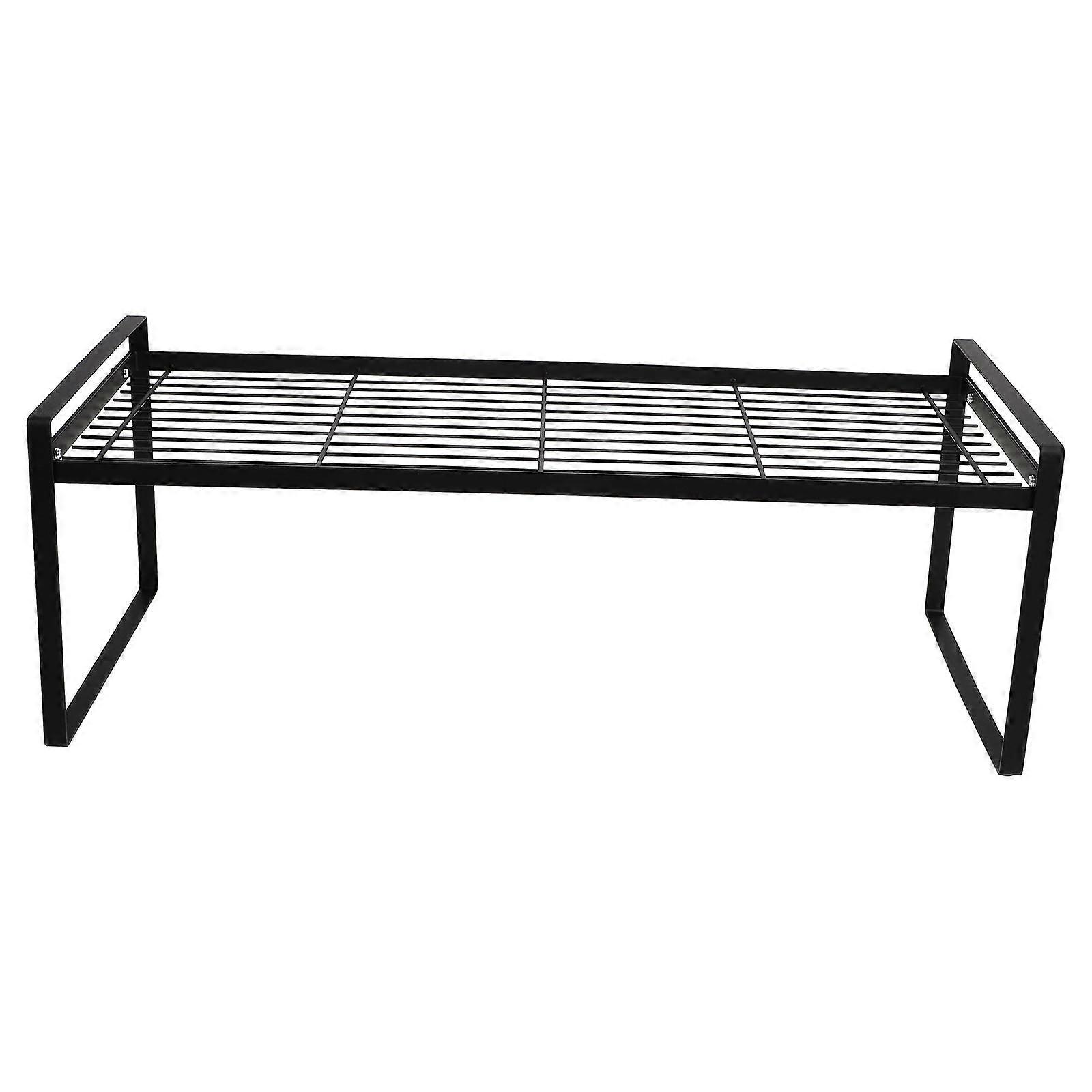 1pc Kitchen Seasoning Storage Rack Spice Rack Drain Storage Shelf (Black)