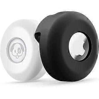 Airtag Dog Collar Holder [2 Pack] Silicone Waterproof Protective Air,Pet Anti-lost Locator Case