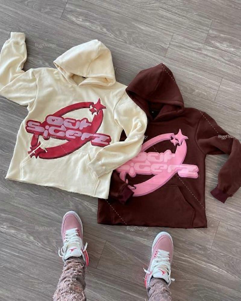 Oversized Goth Hoodie Streetwear Womens Spring Y2K Tops Skull print hip-hop Sweatshirts Kawaii Hoodies harajuku hoodies for men