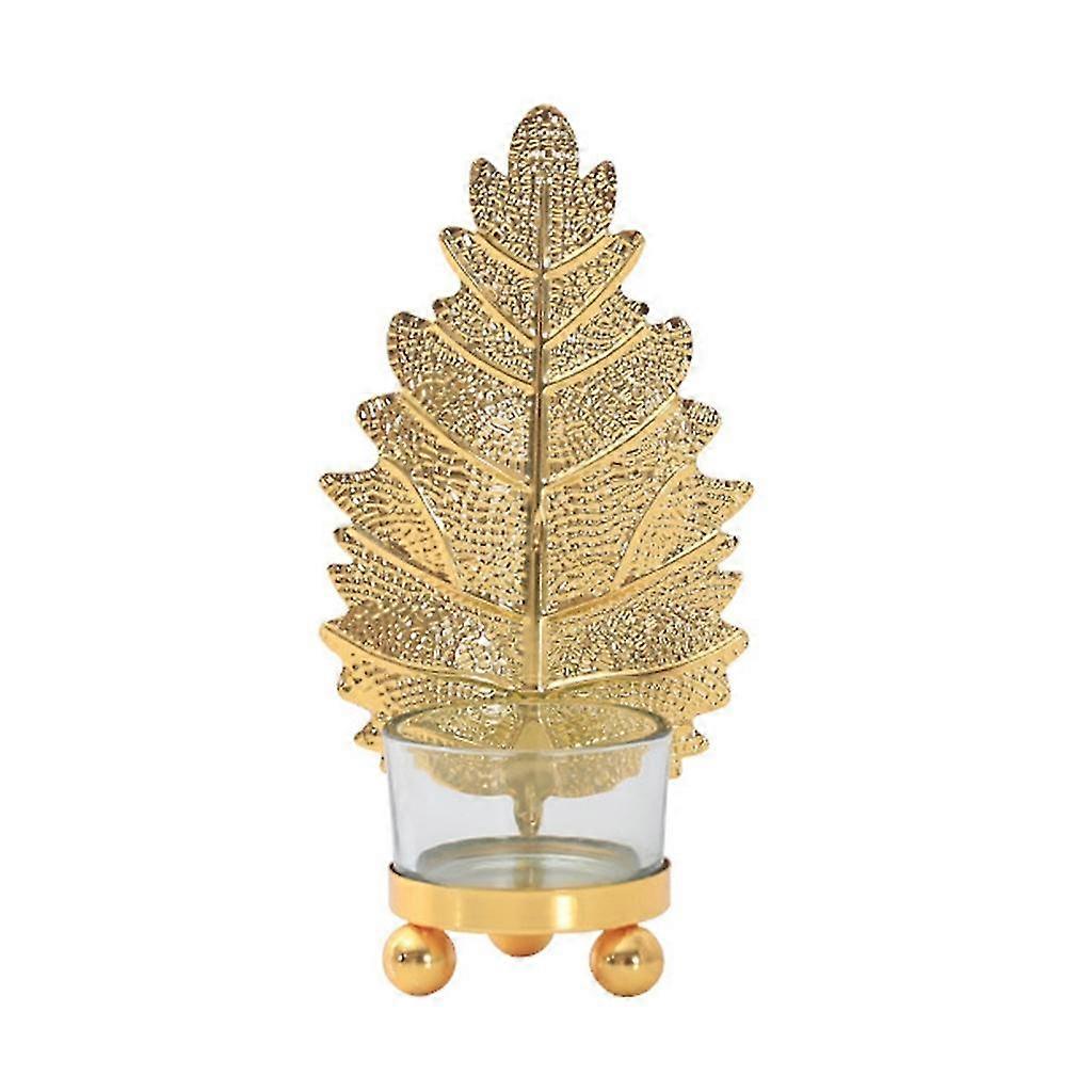 Tree Leaf Iron Candle Holder Desktop Decorative Candlestick