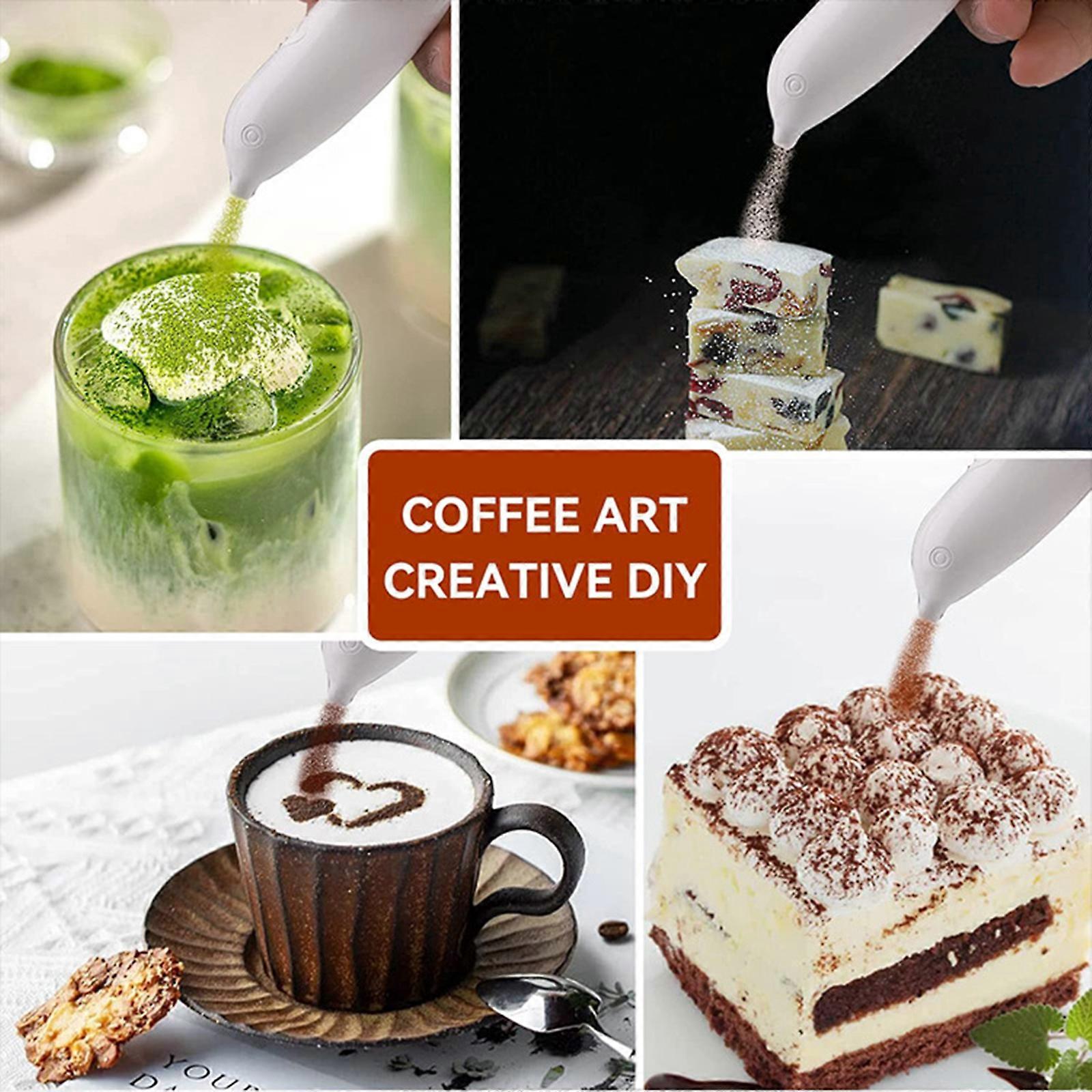 Elektryczny długopis do rzeźbienia w kawie, przenośny długopis do szablonów do ciast kawowych i przypraw, długopis dekoracyjny, długopis do latte art