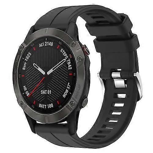 Για Garmin Fenix 6 ζαφείρι GPS 22mm στερεό χρώμα σιλικόνης ρολόι Band BLTT