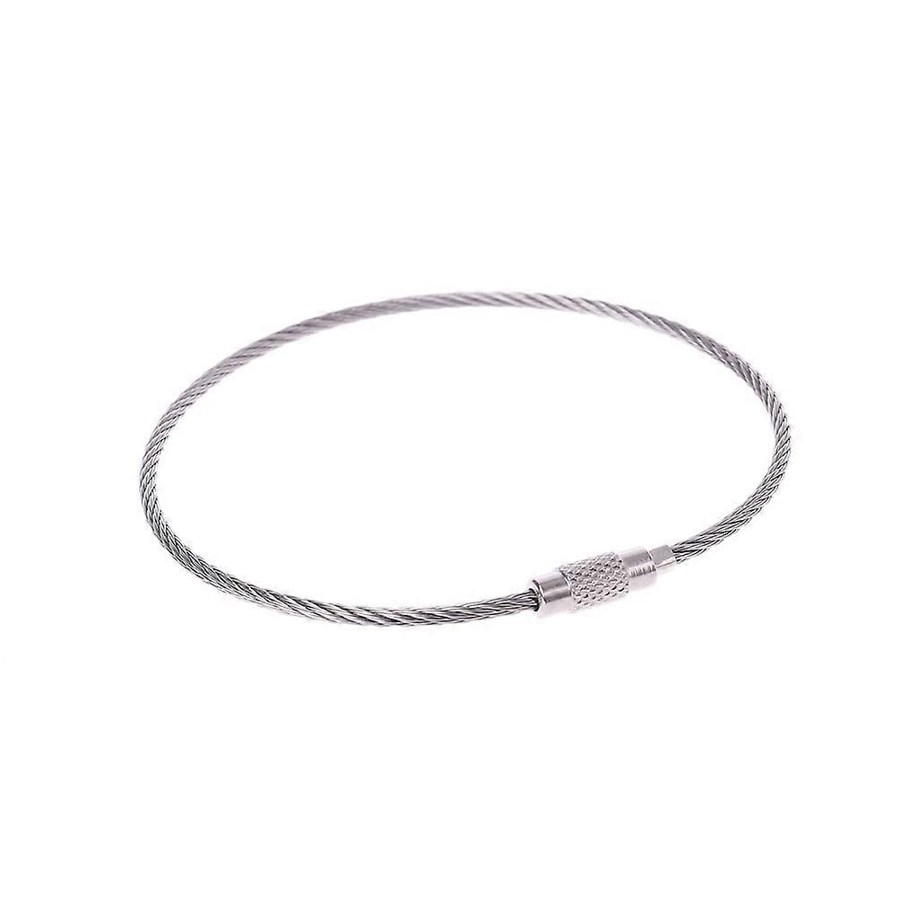 Keyring Mini Keychain Buckle Circle Clip Keychain Making DIY Tag Wire Loop Rope