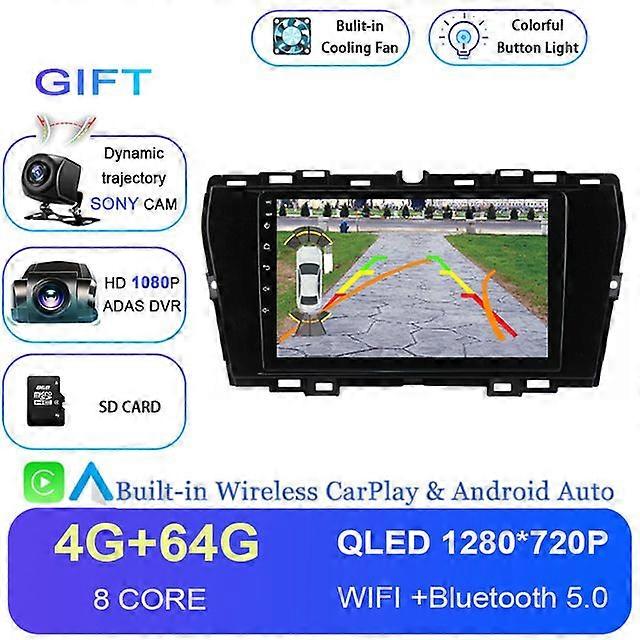 QLED2K 8G + 128G Dsp Android12 Autoradio Multimedia Speler Voor Ssangyong Tivoli 2019-2021 Gps navigatie Ingebouwde Carplay Auto