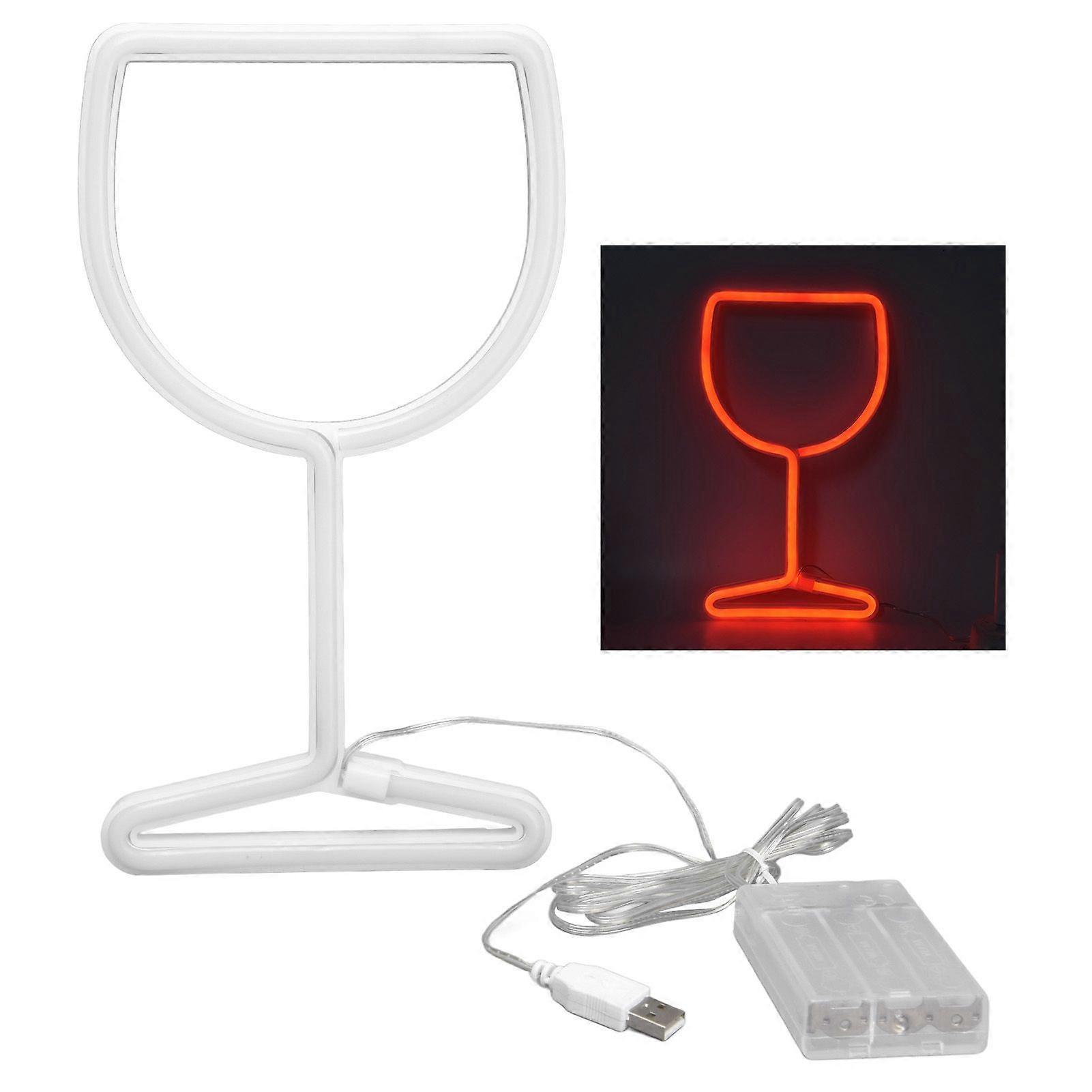 Neon Lights Dual Power Supply LED Light Source Energy Saving Suspension Design Neon SignRed