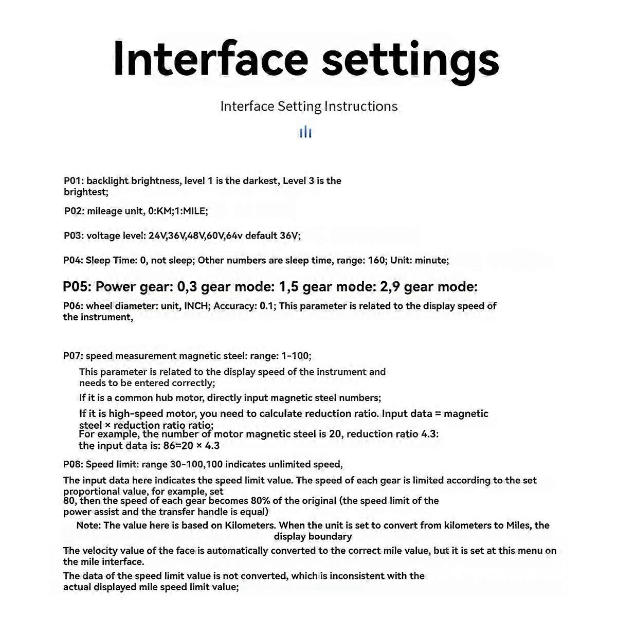 24V-60V SW900 6pin Display Waterproof Connector Modification Part Electric Bike LCD Display Meter f