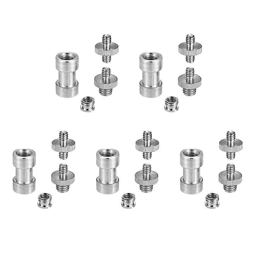 Type A 20Pcs Screw Mount Set 1/4" and 3/8" Converter Threaded Screws Adapter Mount