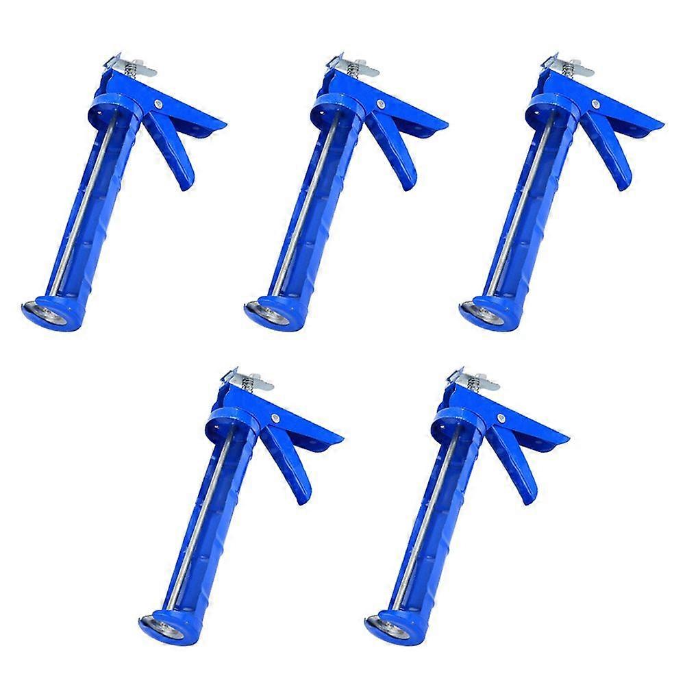 5PCS Caulking Tool, 10:1 Thrust Ratio, Caulk Tool No Drip, Filling Hand Caulking Tool for Glass Glue Blue