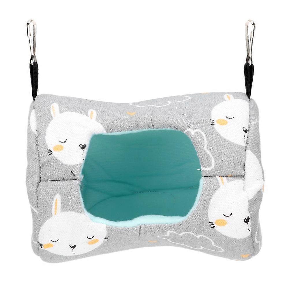 Four Seasons Canvas Gray Hamster Hammock Hanging House Nest for Chinchillas Small PetsGray Small Rabbit