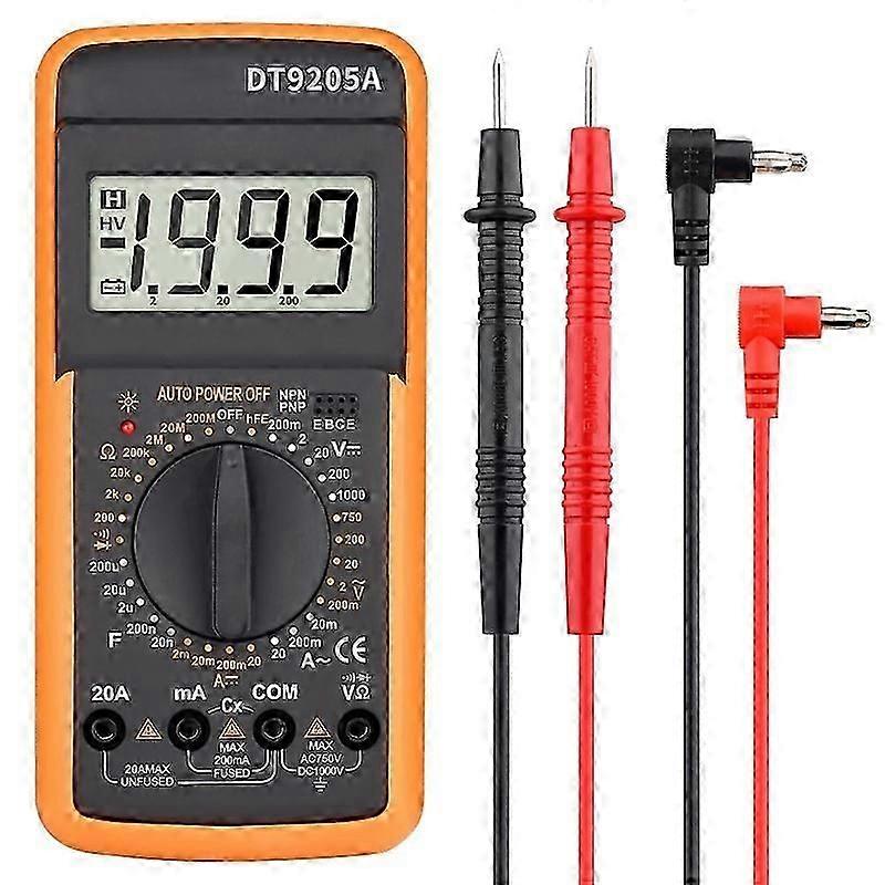 Professional Multimeter Digital Dt9205a Manual Tester Hfe Capacitance Ac Dc 1000v 20a Voltage Meter Transistor Tester