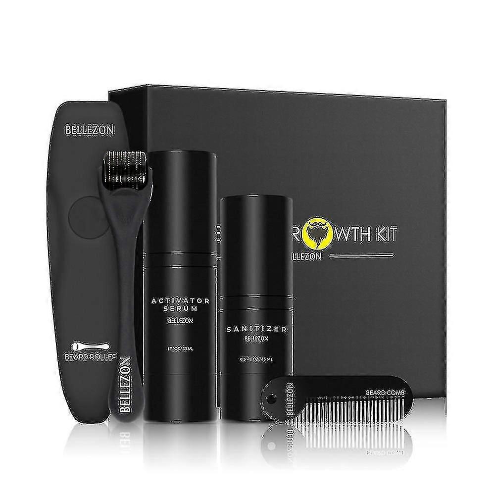 Men's Beard Growth Kit with Comb and Roller