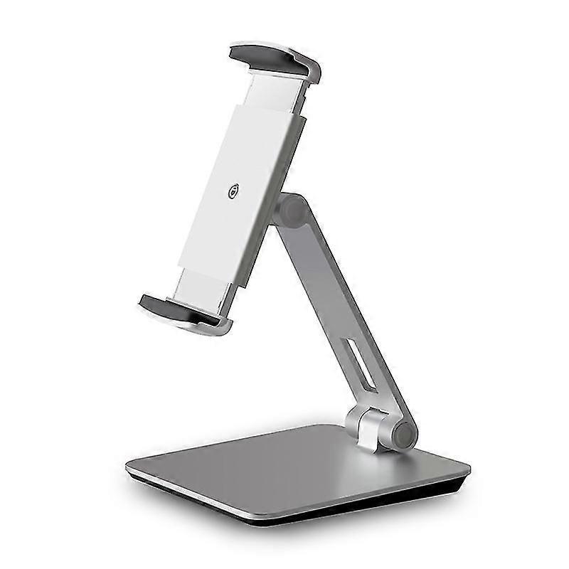 Tablet Holder, Adjustable Multiple Angles Aluminum Solid Tablet Holder, Suitable Compatible With 4``-14'' Tablet/mobile Phonesilver1pcs