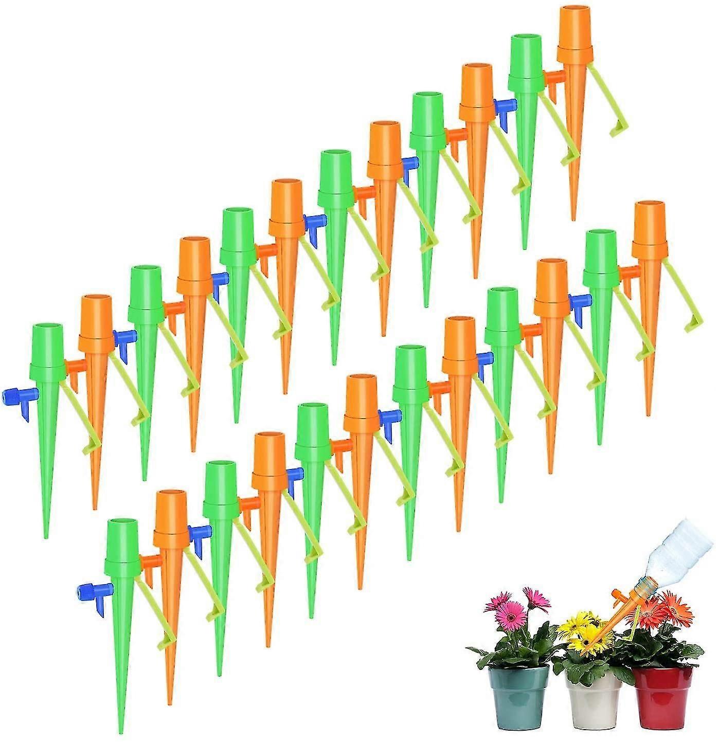 24 Packs Self Watering Spikes,plant Waterer,self Watering Devices With Slow Release Controlautomatic Vacation Drip Irrigation Watering Devices Plant W