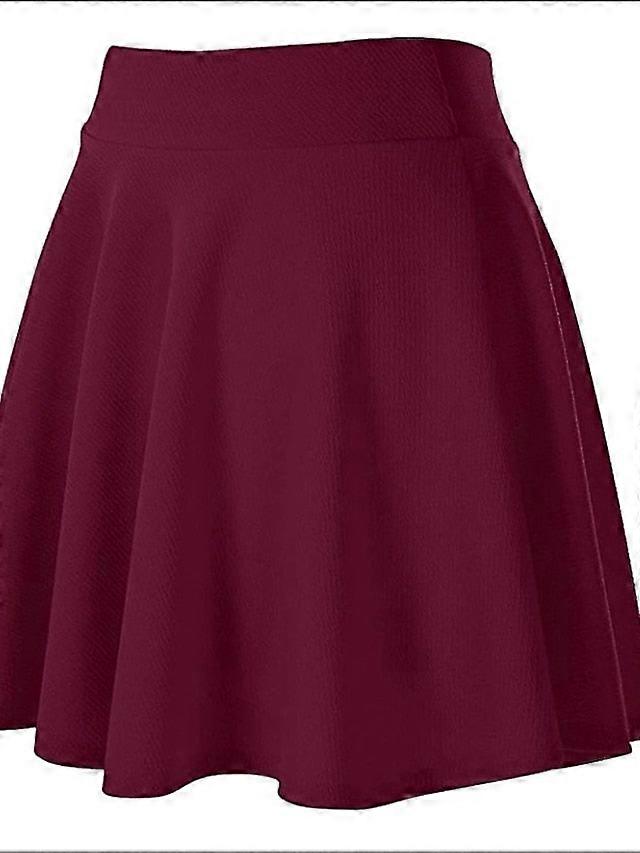 Women's Skirt Work Skirts Mini Polyester Black White Wine Red Skirts Without Lining Streetwear Carnival Homecoming
