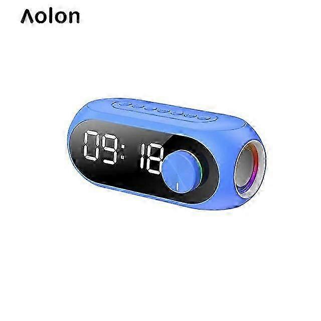 Bluetooth Speaker Dual Alarm Clock Led Light Support Tf Card Play Fm Radio Portableaudio Suitable For Party Bedroom Outdoor