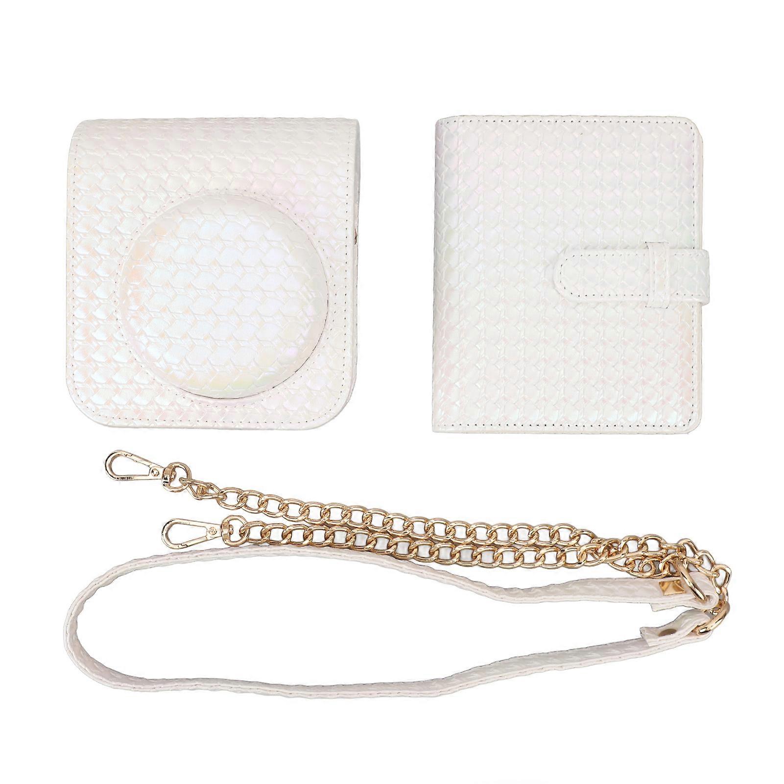 PU Leather Case for Mini 12 with Removable Top & Shoulder Strap White