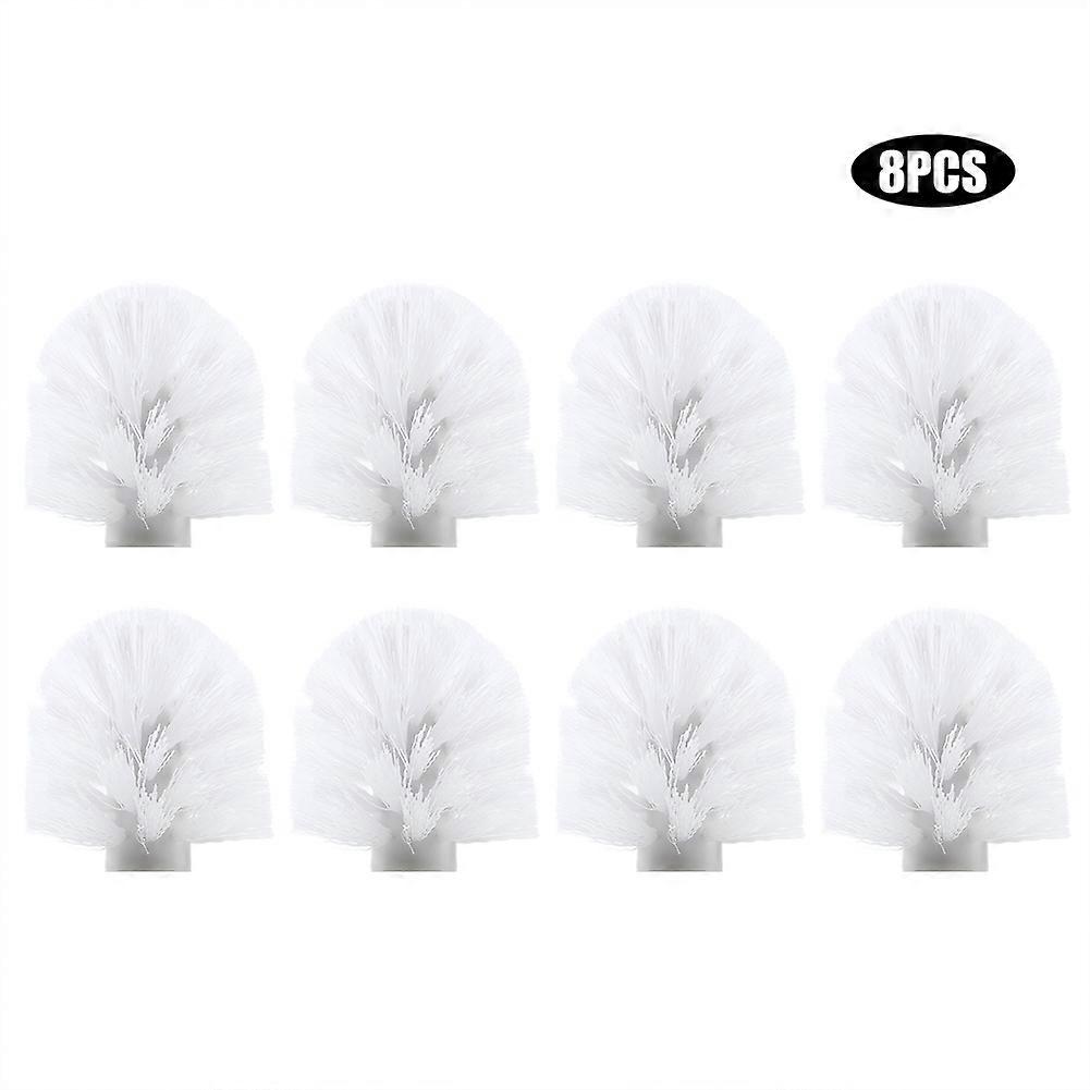 8Pcs Plastic Replacement Toilet Brush Head for Bathroom