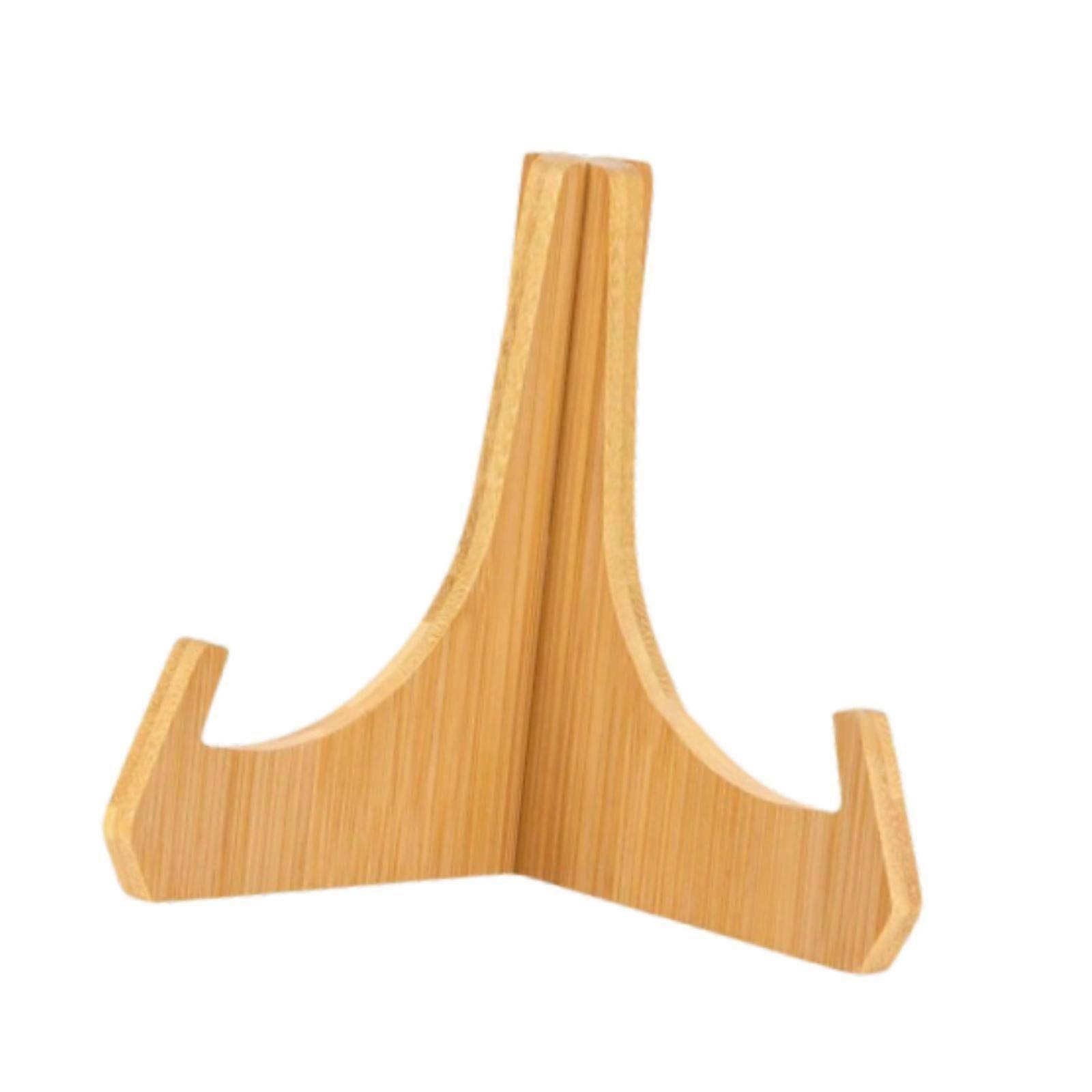 Plate Stand for Display Wooden Easy to Use Decorative for Book Crafts Tables 18cmx12.8cmx15.8cm