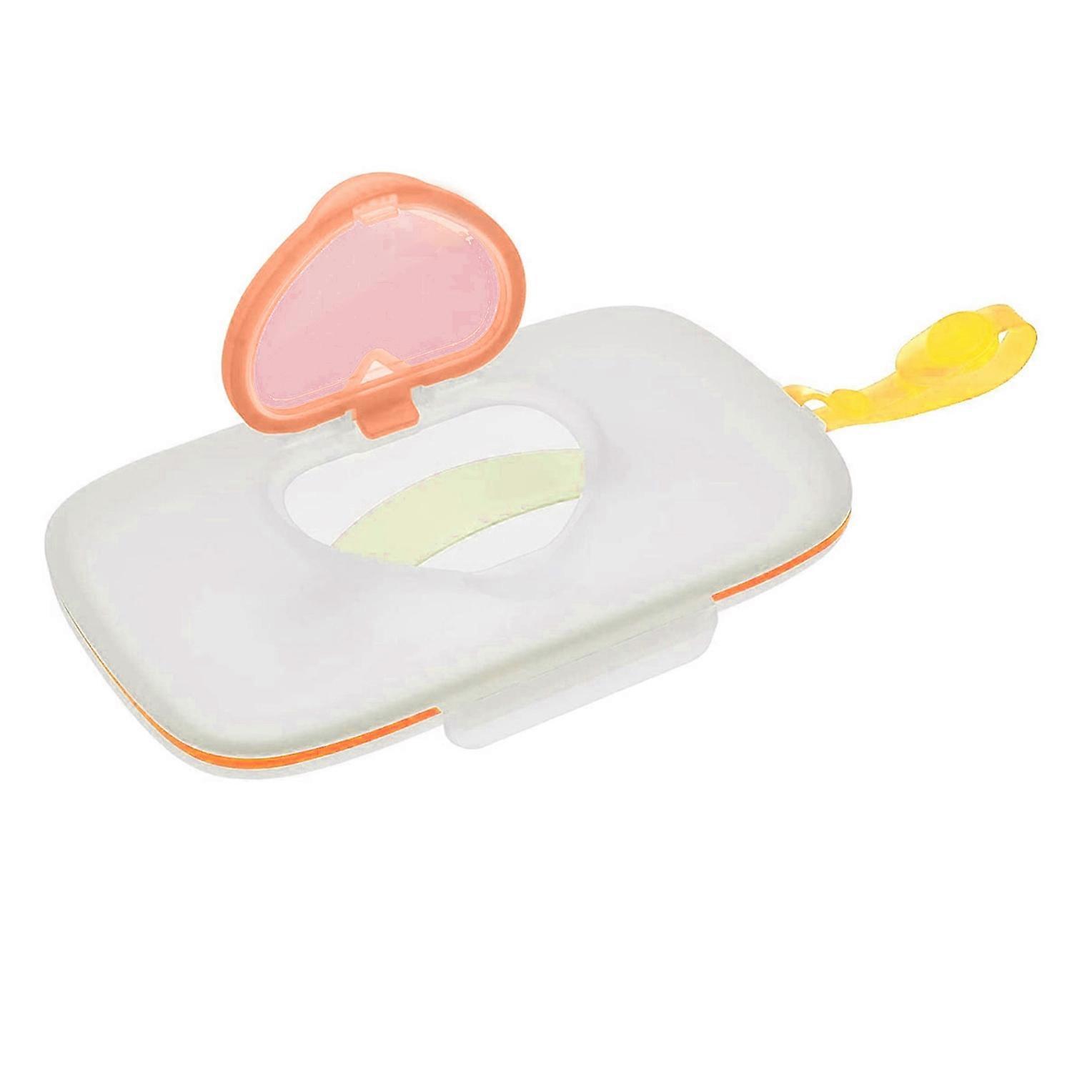 Wet Wipe Storage Box Portable Refillable Transparent Visible Love Heart Lid Dustproof Outdoor Baby