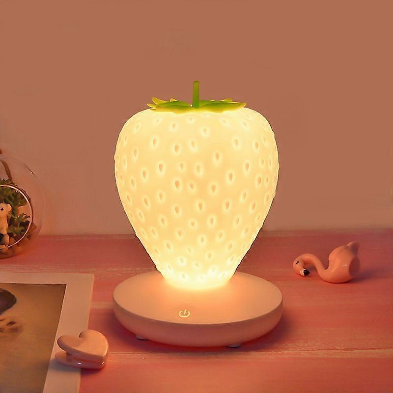 Dewenwils Strawberry Night Light, White (Strawberry)