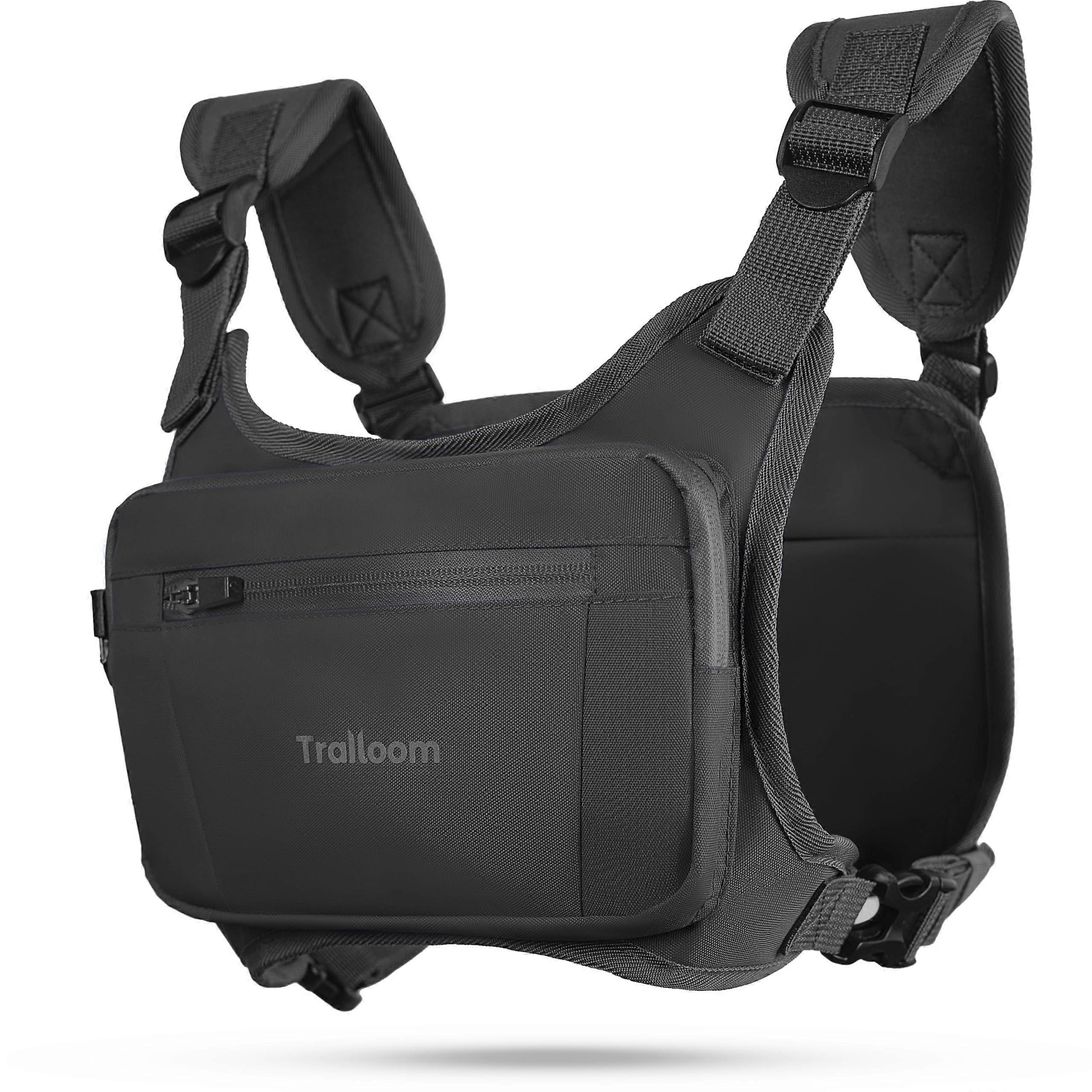 Reflective water repellent chest pack for workout and cycling