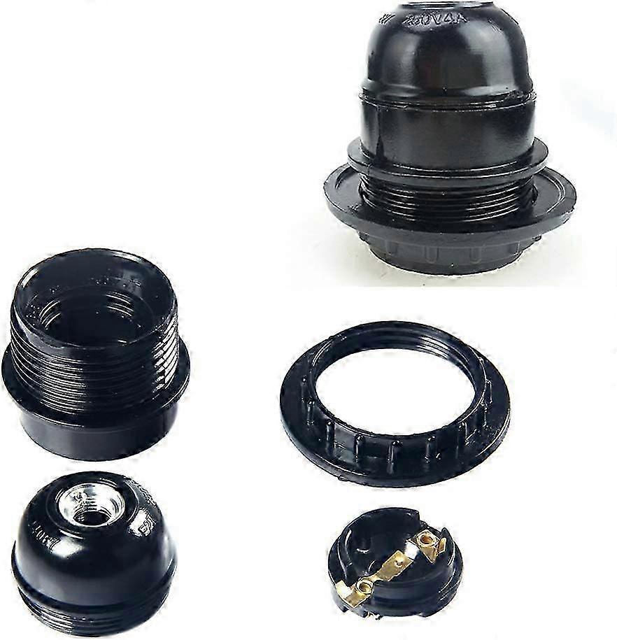 E27 ES Socket Retro Vintage Edison Screw Light Bulb Socket Pendant Socket Black
