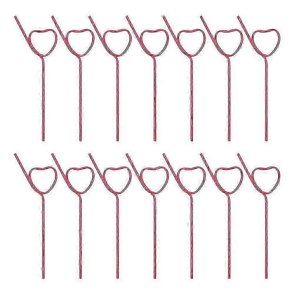 25 Pcs Portable Straw Heart Straws Heart Shape Straws Drinking Decorative Straw Reusable Straws