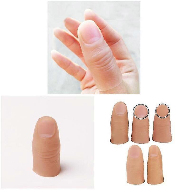 5pcs Finger Magic Trick Fake Soft Thumb Tip Close Up Stage Show Prop Prank Toy Tw